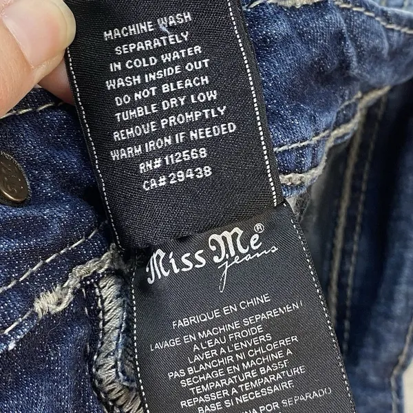 Miss Me Jeans‎ Women's Size 26 signature ankle skinny Denim Embellished Pockets - Image 11