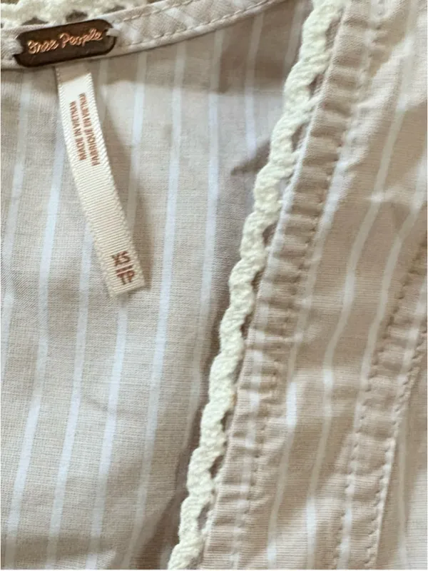 Free People Good Feels Stripe Sleeveless Top In Ivory Combo Women's Size XS NWT - Image 5
