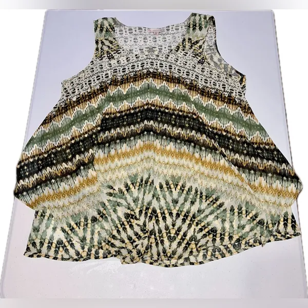💜 Established 1962 Colorful Boho Flowy Tank Top Blouse - Image 2