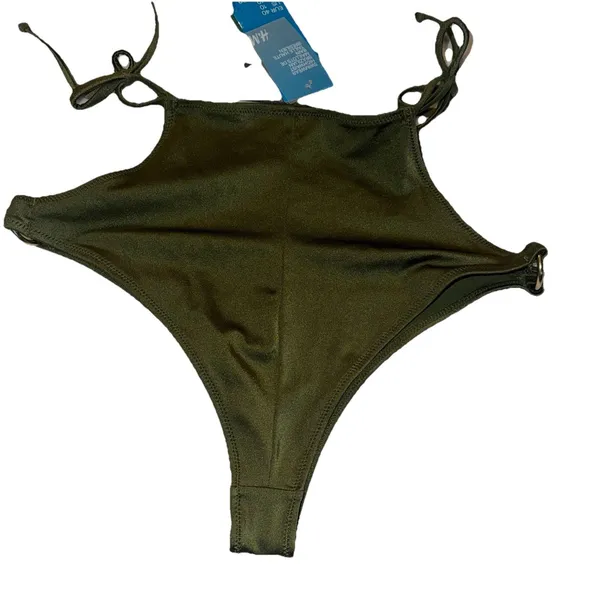 H&M Womens Bikini Bottom Size 10 Olive - Image 3