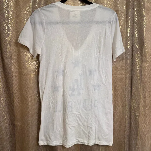 PINK Victorias Secret Los Angeles Dodgers Play Ball V Neck Top Large NWT - Image 2