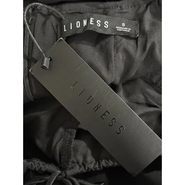 LIONESS Hot Nights Maxi Dress in Onyx XSmall New Womens Long Cotton Gown - Image 7