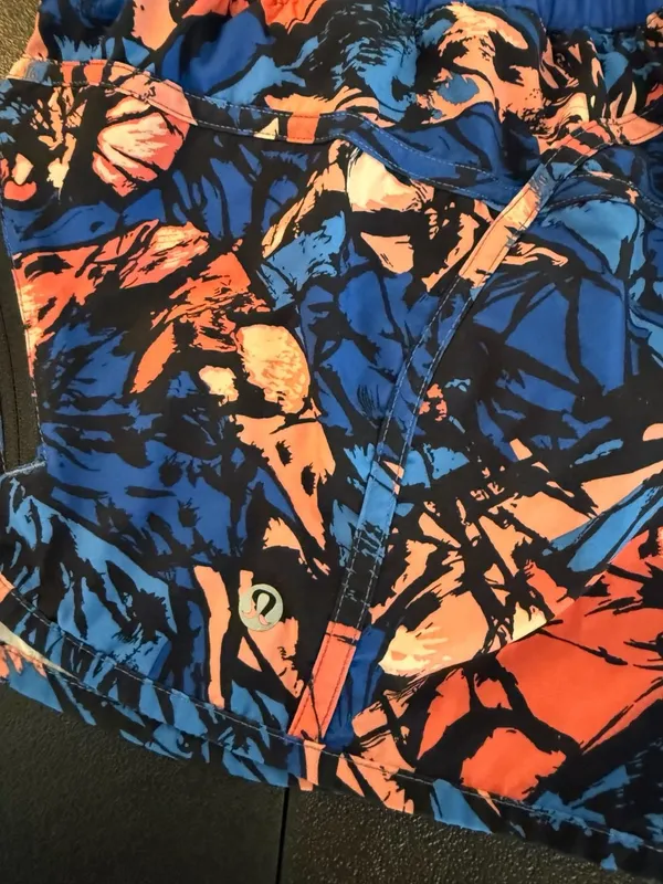 Lululemon Women's Tracker Short IV in Paint Storm Harbor Blue Multi - Image 3