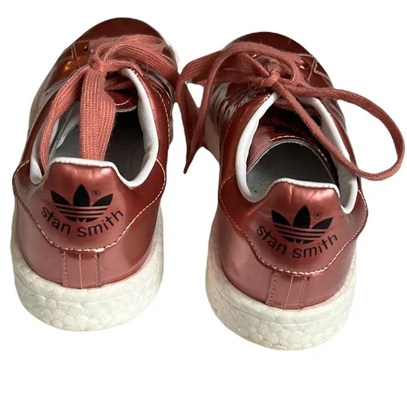 Adidas Stan Smith Metallic Copper Shiny Sneakers‎ Size 6 - Image 8