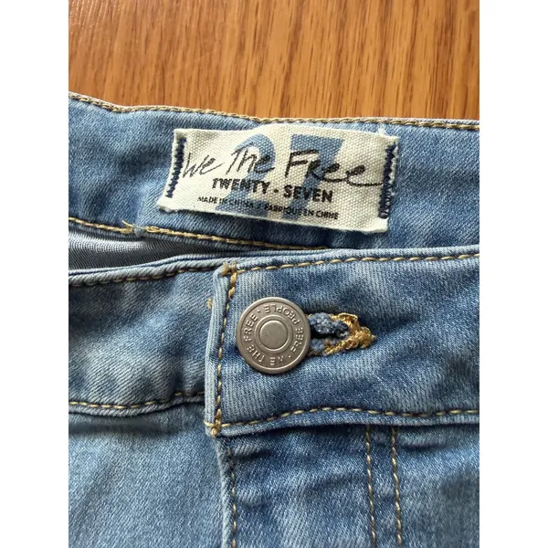 Free People We the Free Just Float On High Waist Flare Jeans Size 27 - Image 9