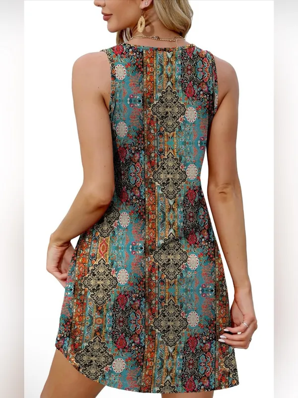 XIEERDUO Summer Dresses for Women 2026 Beach Vacation Clothes V Neck Button Sund - Image 3