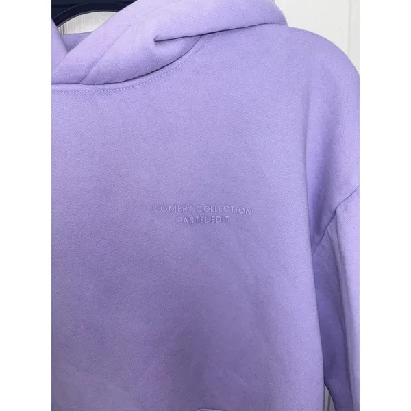 Comfrt Collection Pastel Edit Hoodie Lavender Pullover Pocket Small USA - Image 6