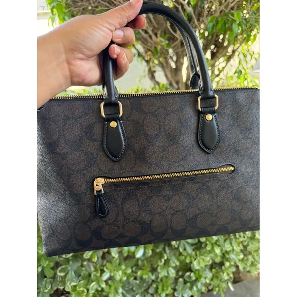 NEW Coach Georgia Satchel In Signature Canvas New IM/BROWN BLACK CR157 IMAA8 - Image 13