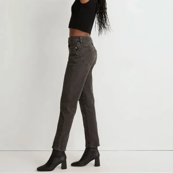 Madewell The Perfect Vintage Crop Jeans High Rise Stretch Washed Black NWT - Image 4
