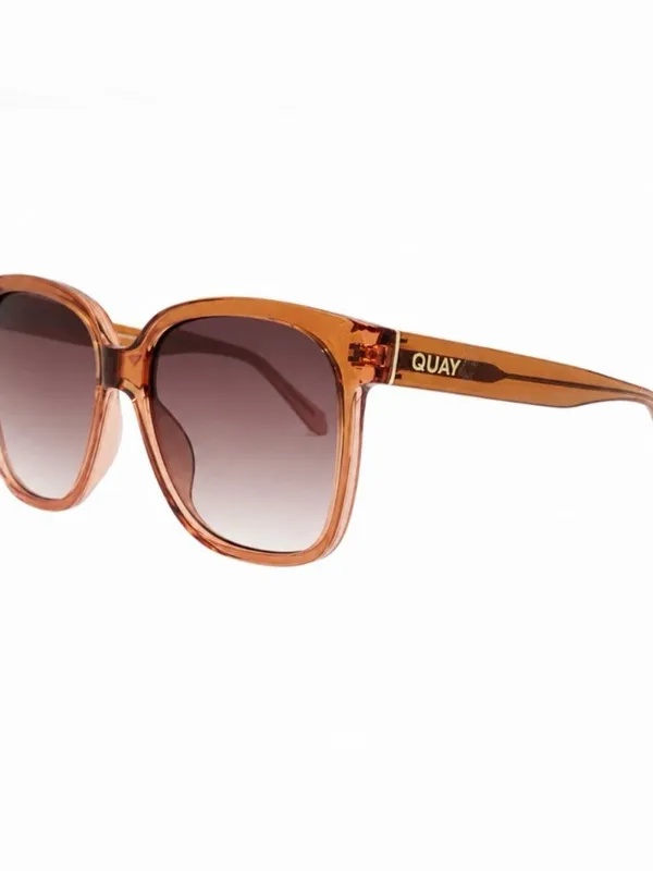 QUAY Womens WIDE AWAKE 77694 Coffee Rose Frame Brown Lenses Sunglasses 59 16 145 - Image 9