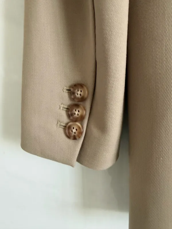 Aritzia Babaton Atelier Wool Blazer Taupe Camel Suiting Jacket XXS - Image 6