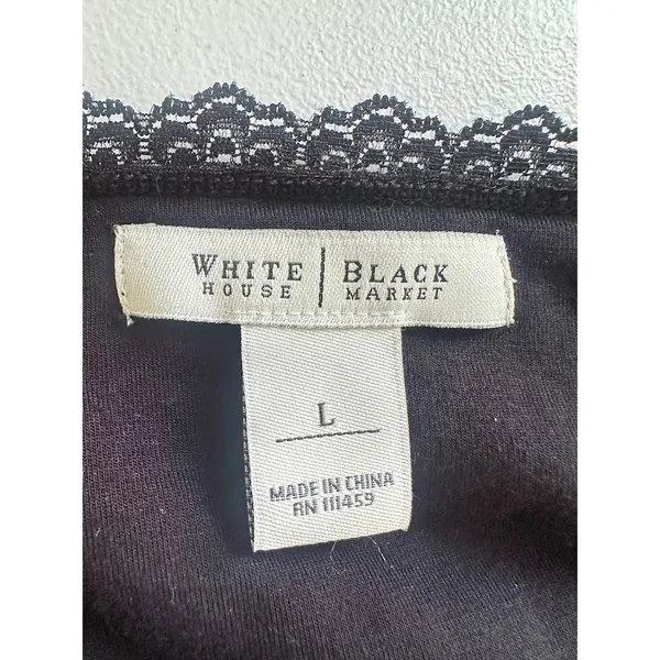 White‎ House Black Market WHBM Velvet Floral Tank Large Lace Whimsigoth Grunge - Image 6