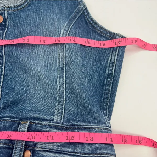 Wrangler The Denim Dress‎ racerback buttons snap midi blue sz S - Image 5