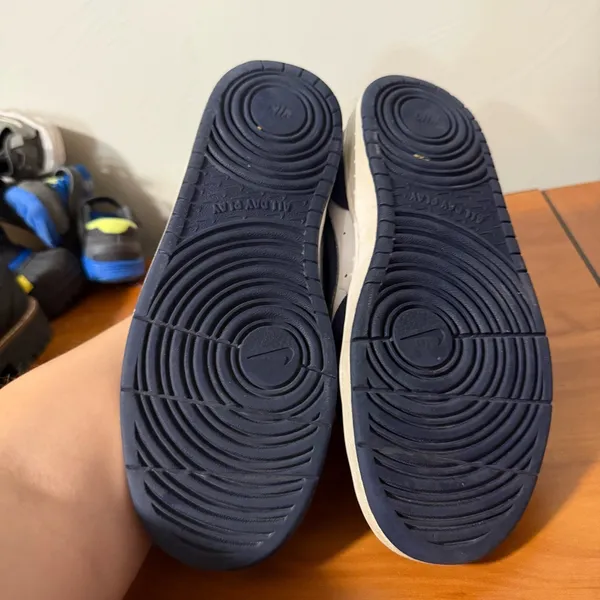 Nike Court Borough Mid 2 GS Navy Blue White Sneaker cd7782-107 Size W8‎ Y6.5 - Image 9