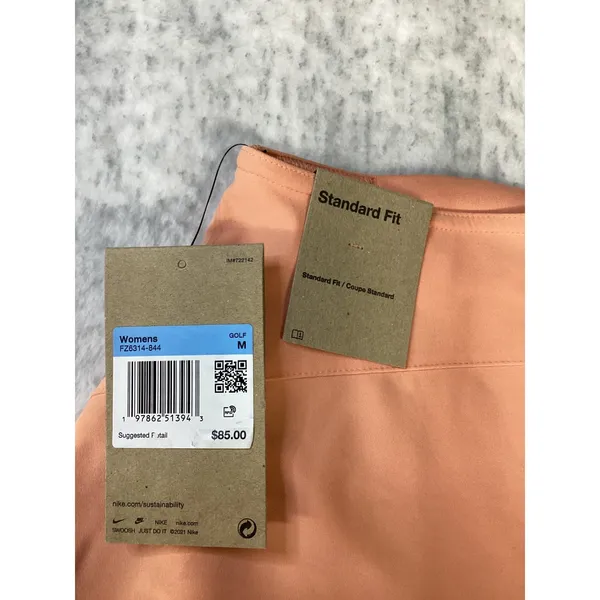 Nike Womens Dri-FIT Golf‎ Skort Peach Orange FZ6314-844 Size Medium NEW - Image 6