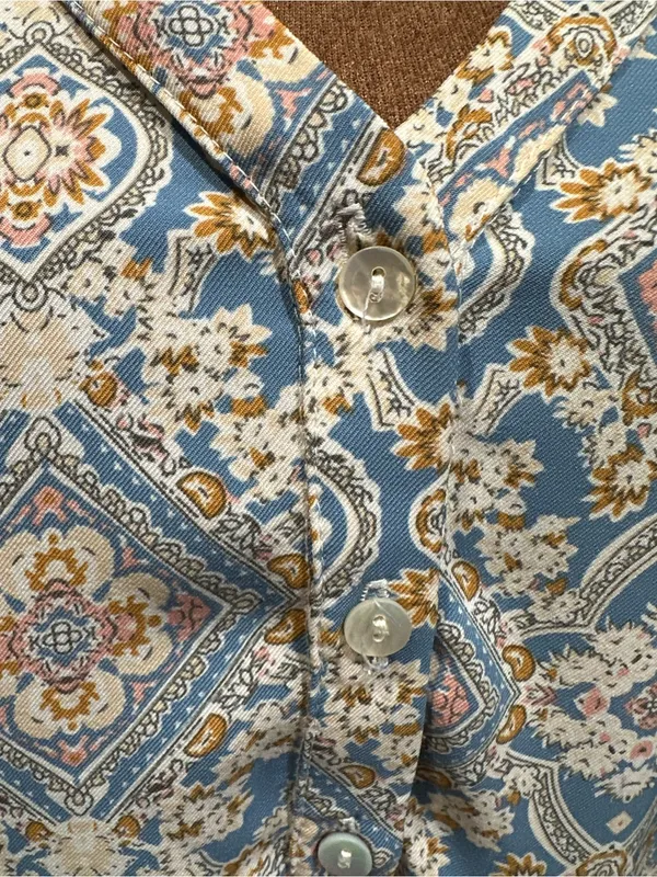 Hailey & Co Blue Floral Button‑Down Flirty Dress – Size Small - Image 11