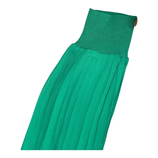 adrianna‎ Papell Green Pleated Sleeve V Neck Knit Top Blouse - L - Image 4