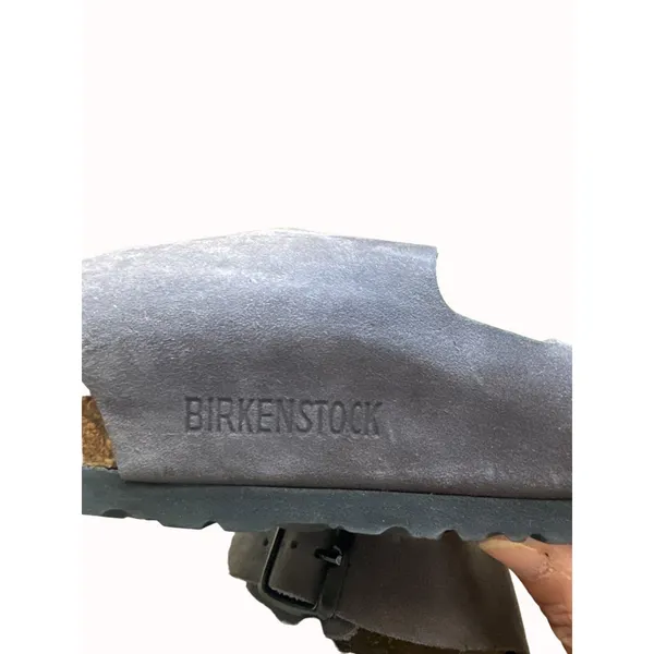 Birkenstock gray women’s leather suede shoe sandal size 5.5 (36) SKU 4298 - Image 4
