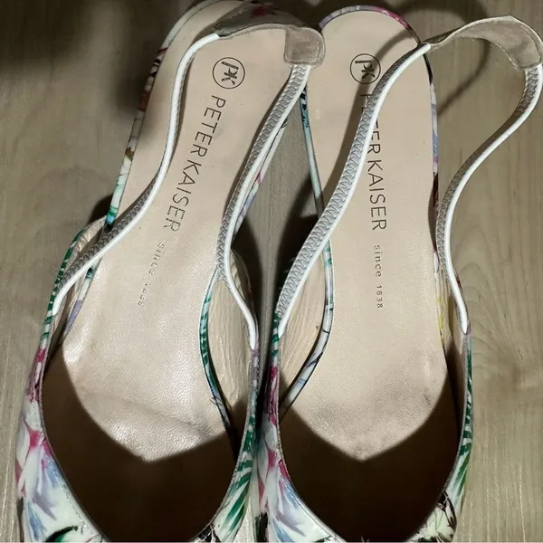 Peter Kaiser Slingback Flats Multicolor 6‎ Women Floral Pointed Toe Tropical - Image 5