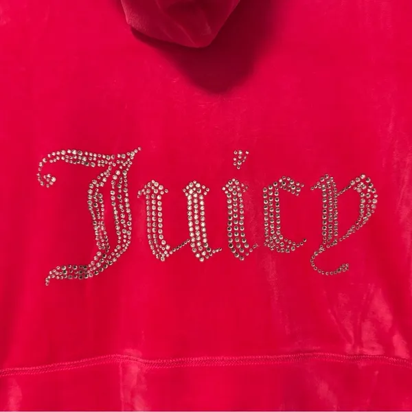 Juicy Couture Long Sleeve Full Zip Hoodie Track Jacket Hot Pink Size‎ 1X NWT - Image 4