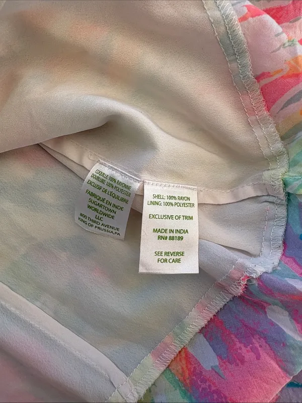 Lilly Pulitzer medium sparkling sands Colorful Cold-Shoulder V-Neck Women's Top - Image 12