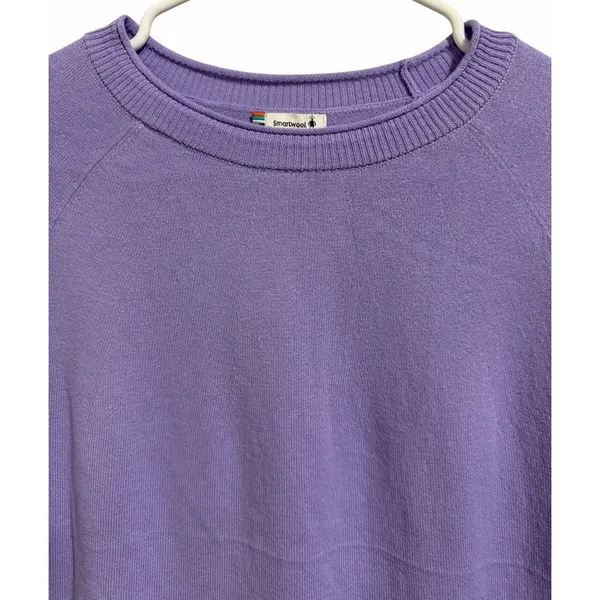 Smartwool Edgewood Colorblock‎ Crew Sweater Ultra Violet Women's Size Small - Image 3
