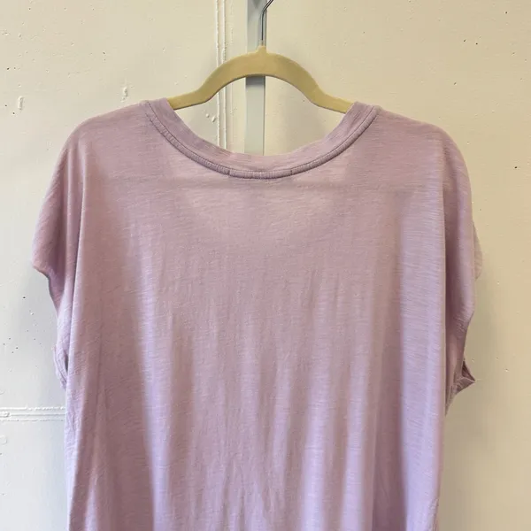 Feel The Piece by Terre Jacobs Lavender Slub Scoop Neck Oversized T-shirt O/S - Image 5