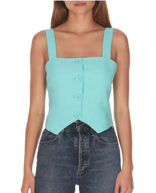 Amanda Uprichard Royston Top Blue size Small - Image 2