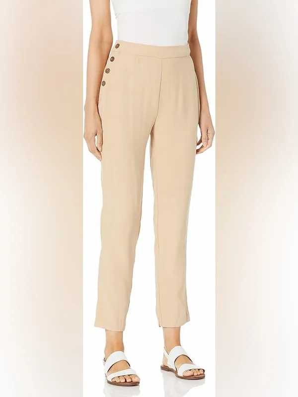 BCBGeneration BCBG Drapey High Waist Trousers in Sand NWT Small - Image 3