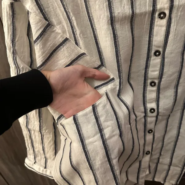 Topshop Cotton Striped Button Down - Image 3