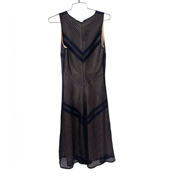 Current Air Anthropologie Hearst Lace Patchwork V Neck Midi Dress Navy NEW - Image 2