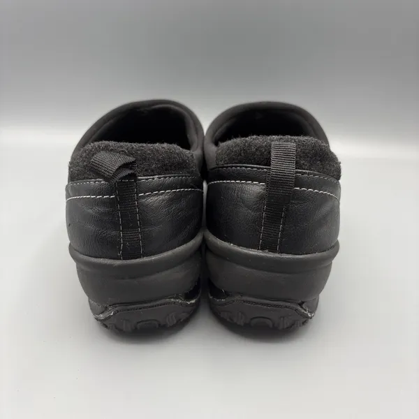 JBU Endeavor Shoes Womens Size 7 Black Leather Slip on Loafer Comfort Basic Clog - Image 7