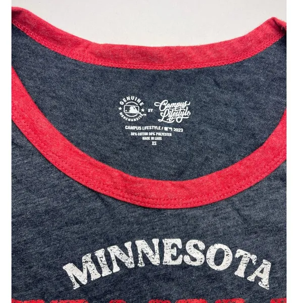 Minnesota Twins Navy Tee - Women's XS - Short Sleeve - Image 4