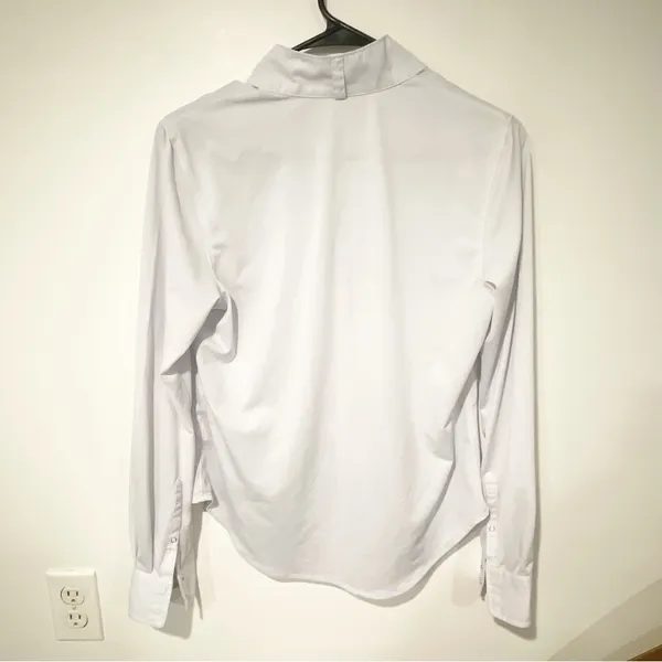 Ariat Size 34 Light Blue Snap Button Front‎ Wrinkle Resistant Cinched Waist Top - Image 5