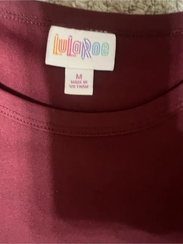 LuLaRoe Deep‎ Burgundy Maxi Tee Dress - Image 4