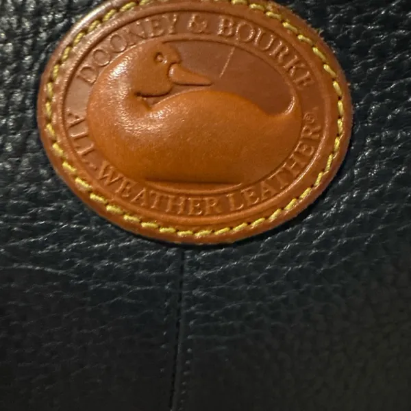 Dooney & Bourke Navy Blue‎ Pebbled Leather Hobo Shoulder Handbag - Image 5
