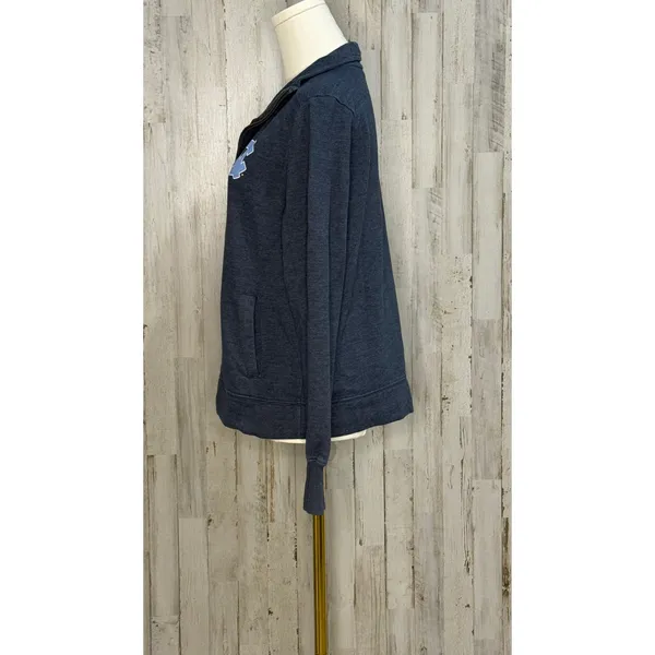North Carolina Tar Heels Womnen's‎ Quarter-Zip Sweatshirt Blue Size Medium - Image 7