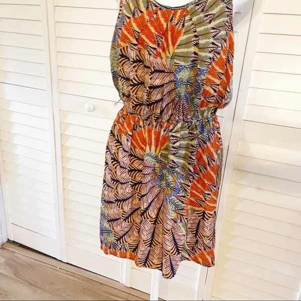 Jodi Kristopher Colorful Spring/SummerSpaghetti strap SundressSmall Boho Artsy Vacation Travel - Image 4