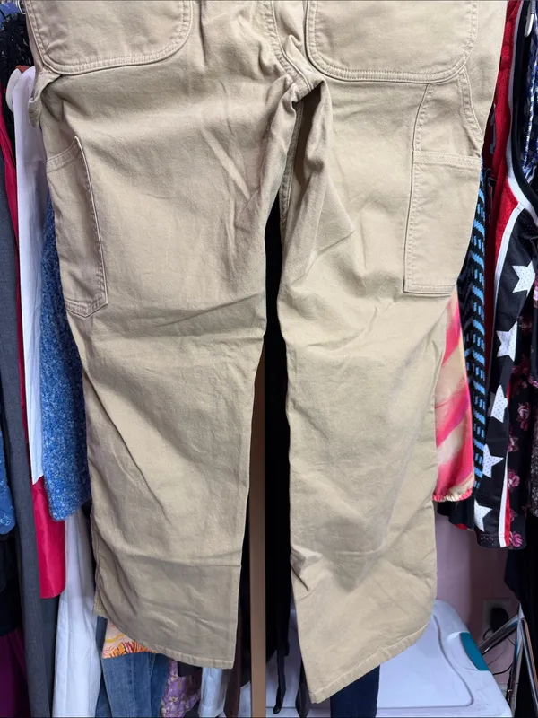 Carhartt Rugged Flex Loose Fit Canvas Work Pant Khaki Tan. Size 14S - Image 10