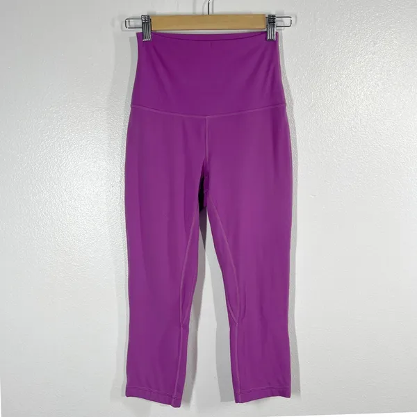 Lululemon Align High‎ Rise Crop Leggings Amethyst Purple Size 6 Athletic Yoga - Image 2