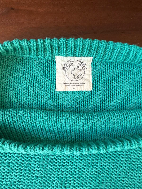 Free People Teal We The Free Chunky Sweater - Image 3