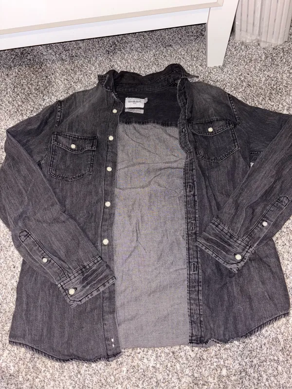 Goodfellow & Co Charcoal Gray Casual Button-Down Shirt - Image 2