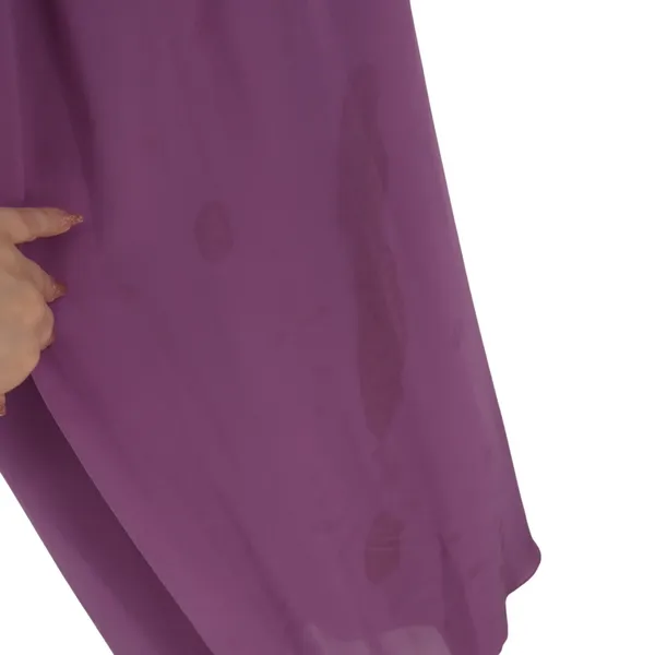 Davids Bridal Strapless Pleated Empire Waist Maxi Dress Purple Size 4 - Image 6