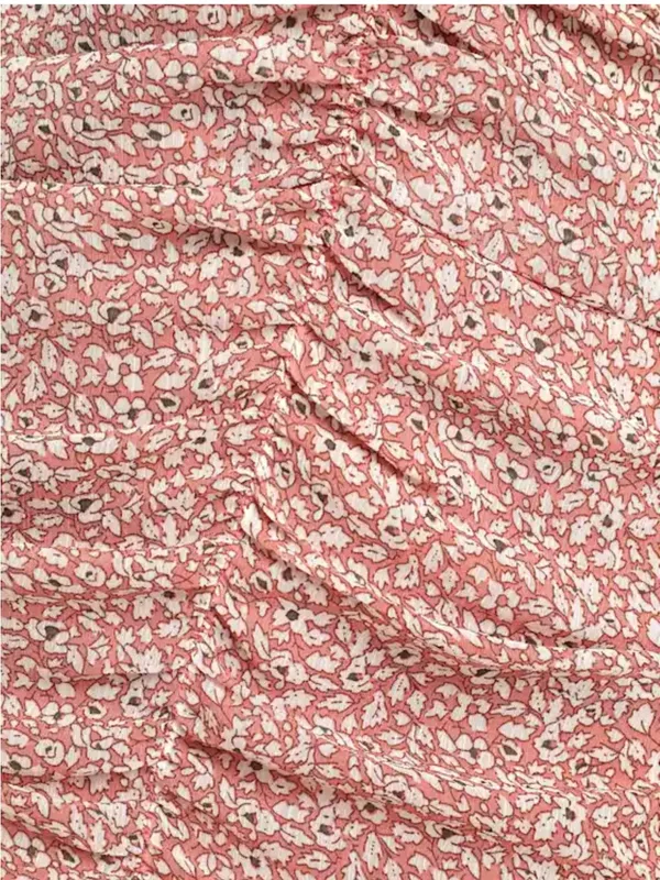 Lulus Walk the Walk Mauve Floral Print Ruched Bodycon Mini Dress L NWT - Image 4
