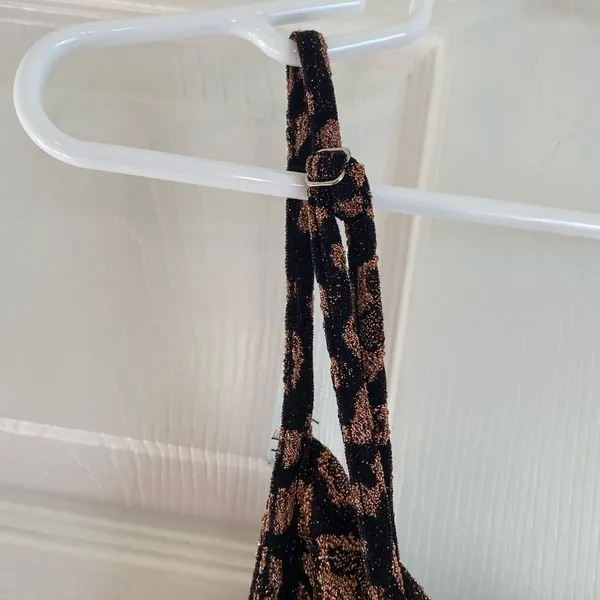 NWT Forever 21 brown and black mini cheetah print mini slip cowl dress - Image 4