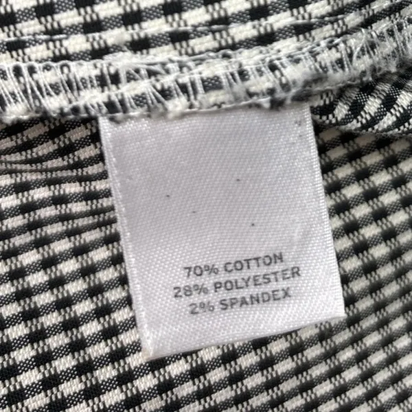 Halogen Black White Gingham Check Double Breasted Tie Belt Trench Jacket Sz XS - Image 8