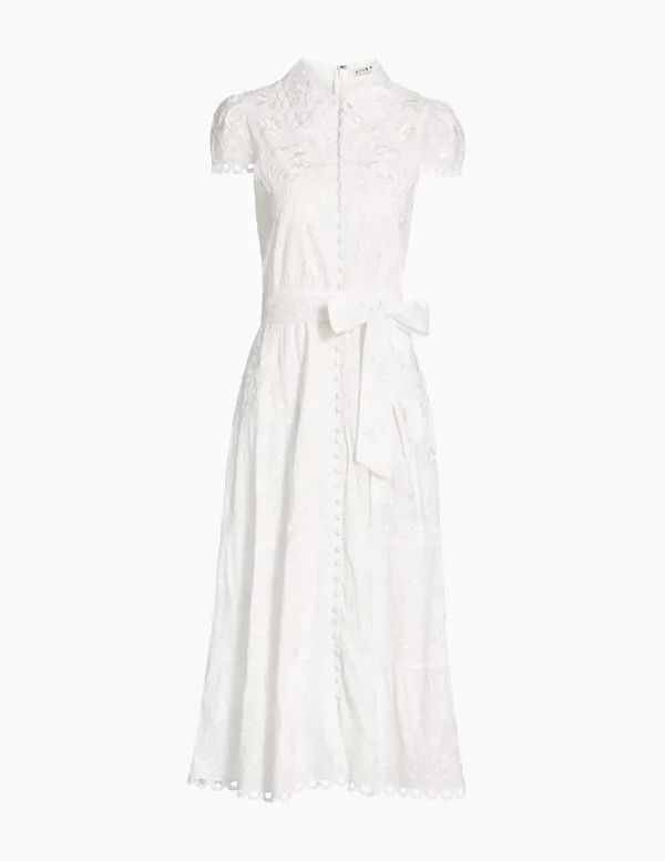 Alice + Olivia Size 4 Vannessa Belted Midi Shirtdress Retails $595 - Image 4