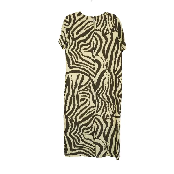 Corey Lynn Calter Size M Anthropologie Zebra Print Midi Shift Dress Brown Cream - Image 9
