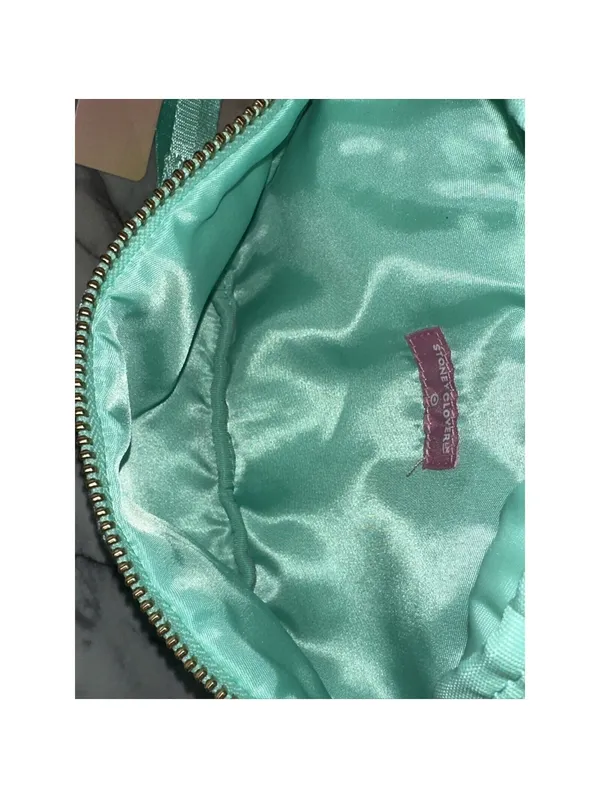 STONEY CLOVER LaNe Target Mint Green Fanny Pack Terrycloth Belt Hip Bag NEW - Image 8
