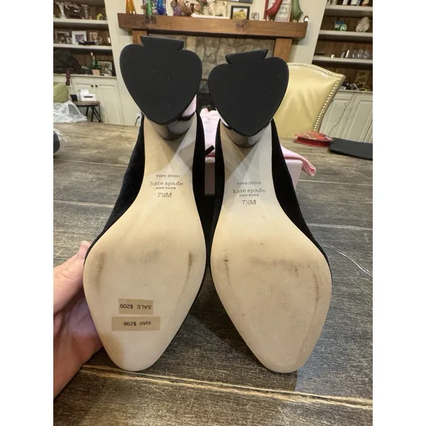 Kate Spade New York Sybil pump in black velvet Women's Size 7.5 (defaced) NWB!‎ - Image 8
